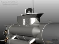 Seehund with extra fuel tank in 3D